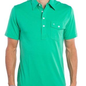 Criquet Classic Players shirt, short-sleeve polo with pocket, green, size xxl